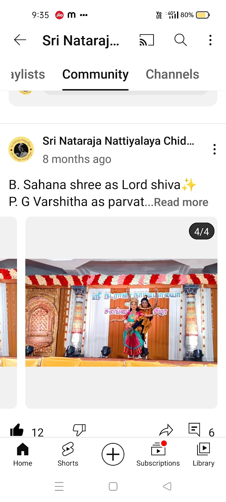 Bharatanatyam Dance Performances