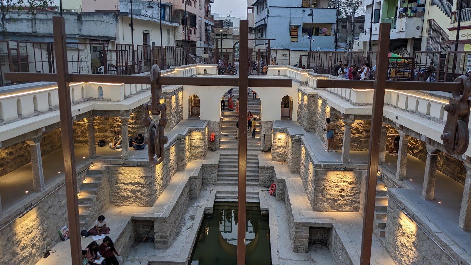 Old Stepwell and Community Pond