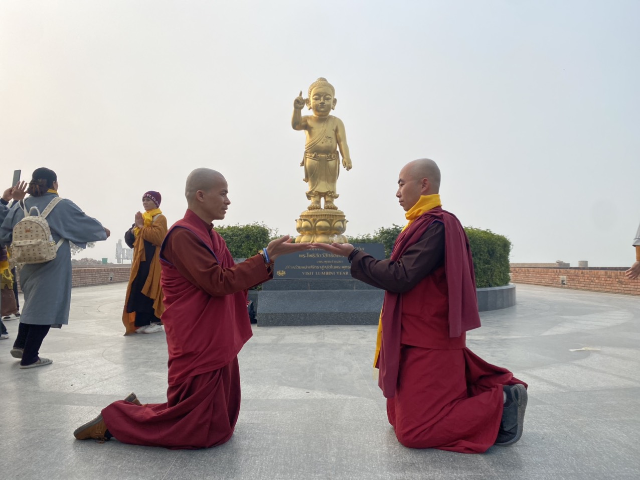 Lumbini's Sacred Pond