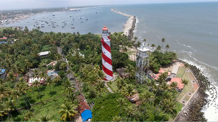 Kollam Beach and Tangasseri Lighthouse